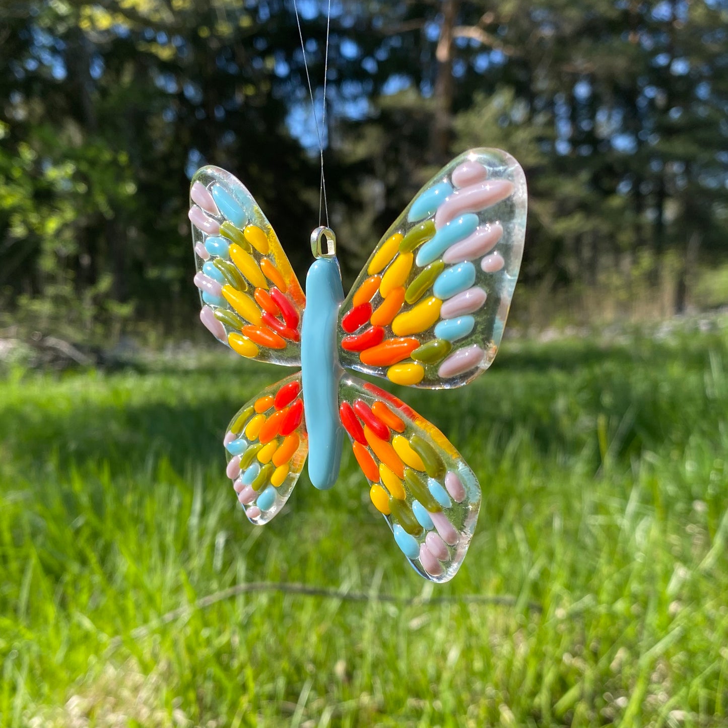 Rainbow Butterfly Window Hanger
