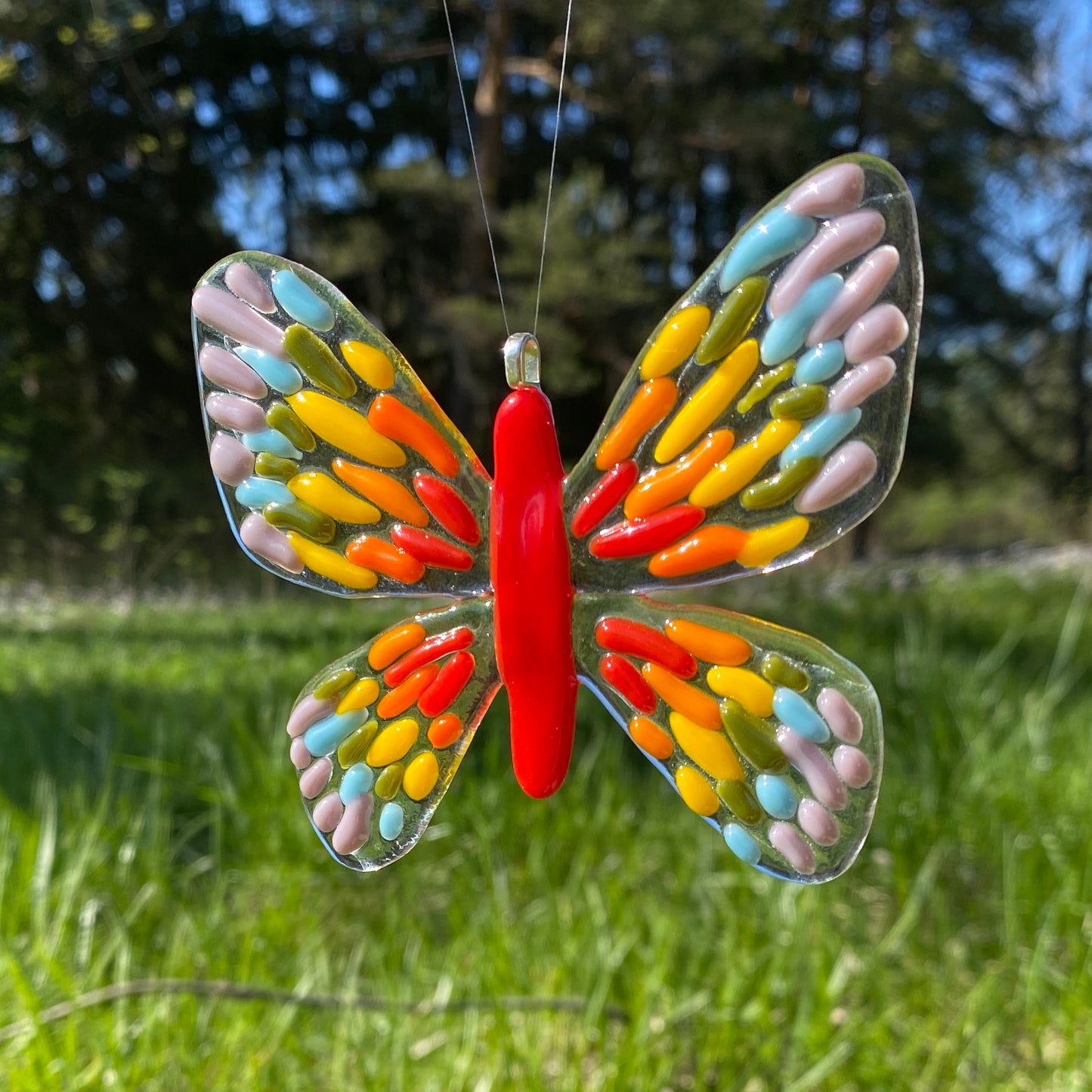 Rainbow Butterfly Window Hanger