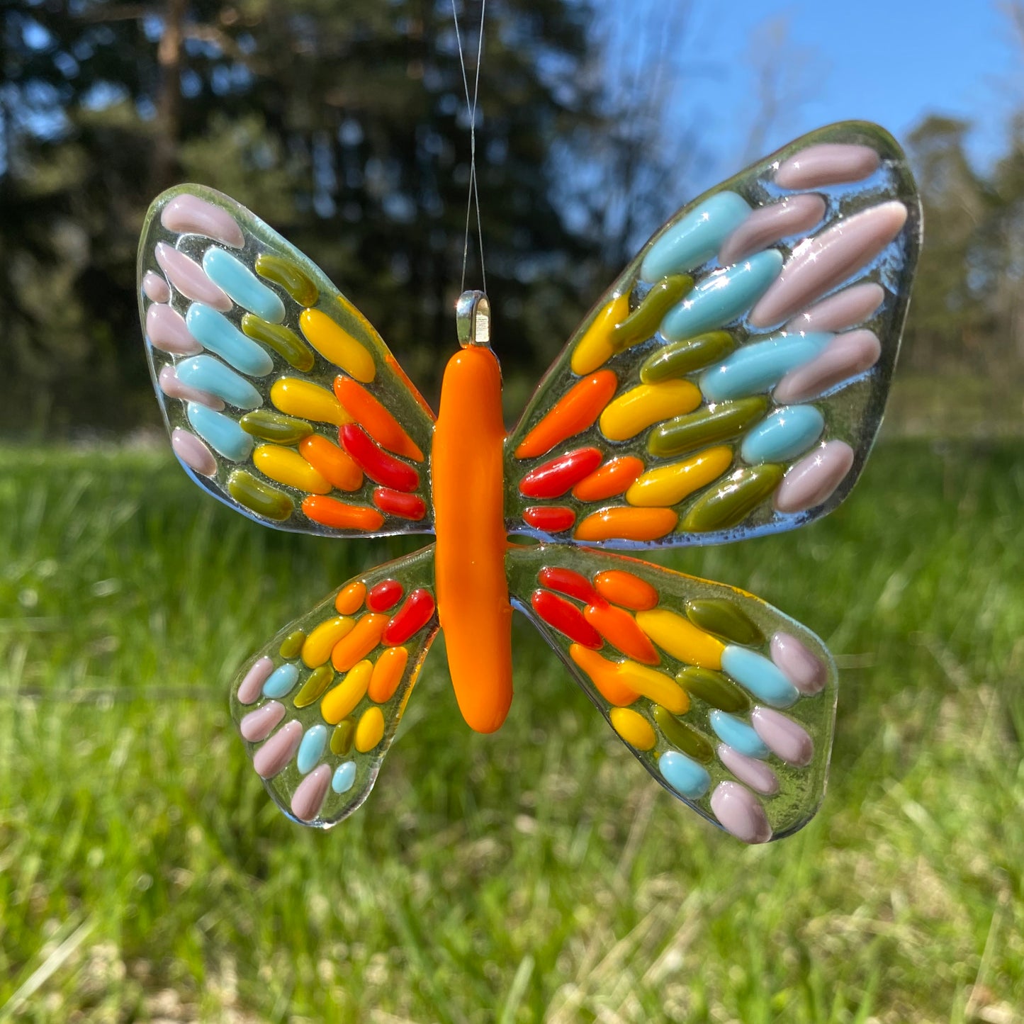 Rainbow Butterfly Window Hanger