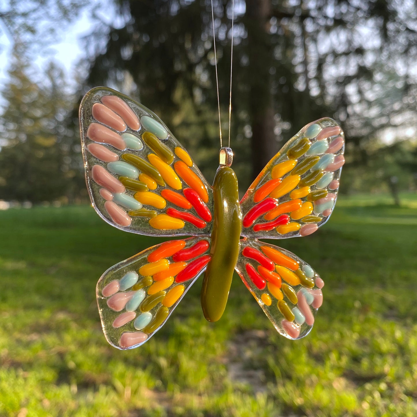 Rainbow Butterfly Window Hanger