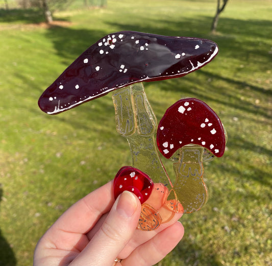 Red Amanita Mushroom Window Hanger