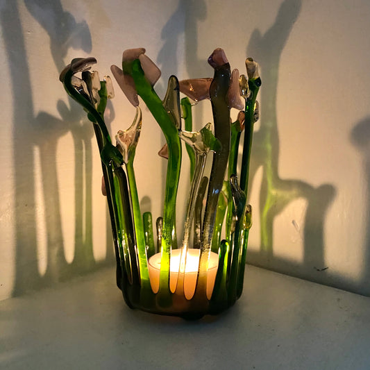 Custom Glass Candle Holder Vase