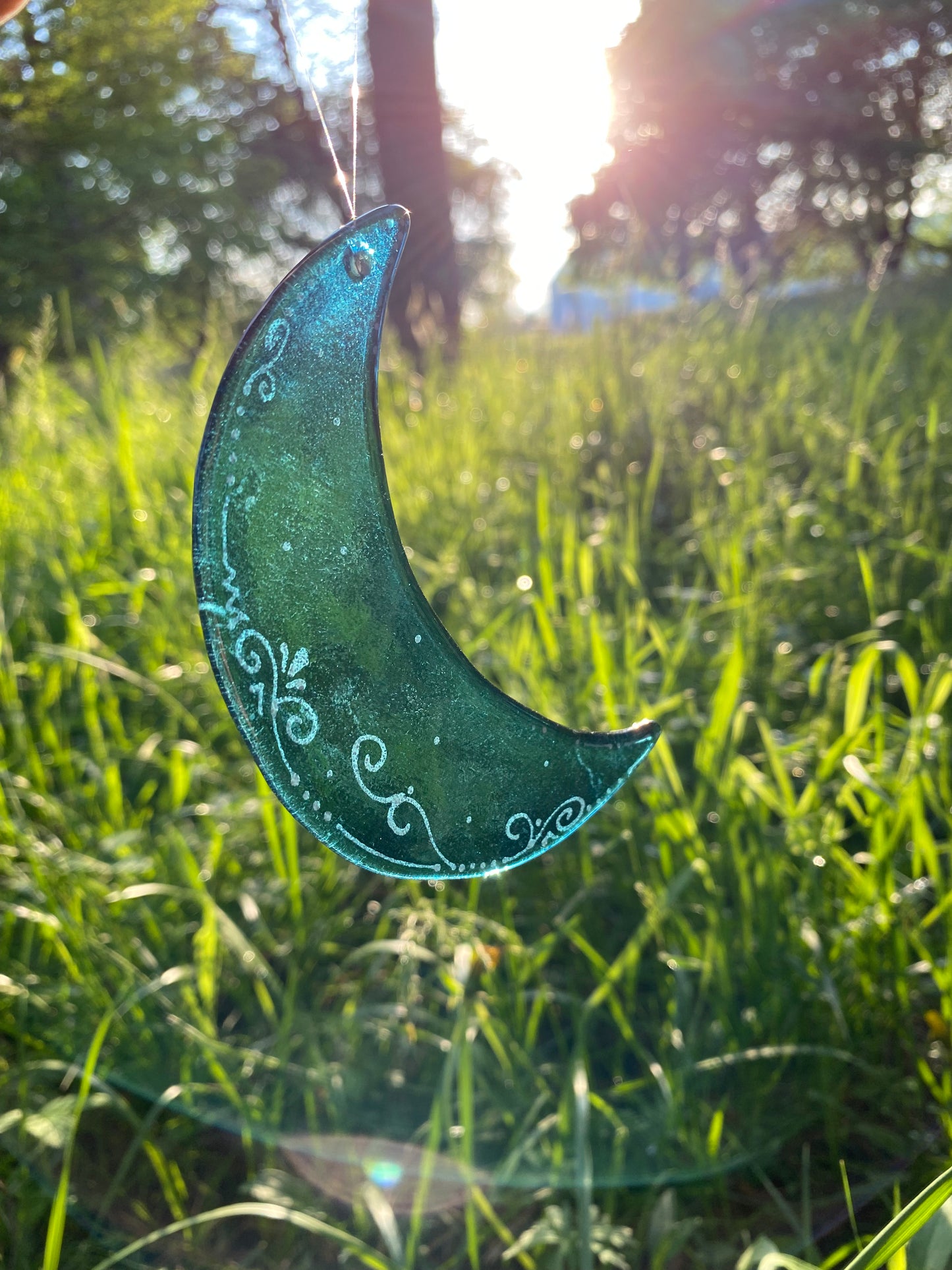 Swirly Moon Window Hanger