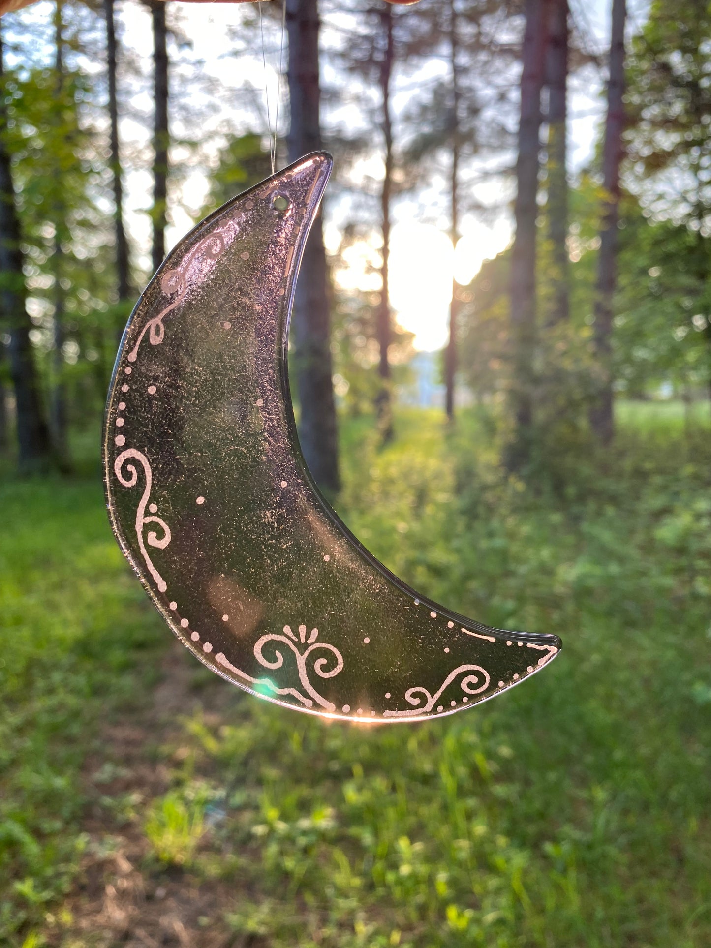 Swirly Moon Window Hanger