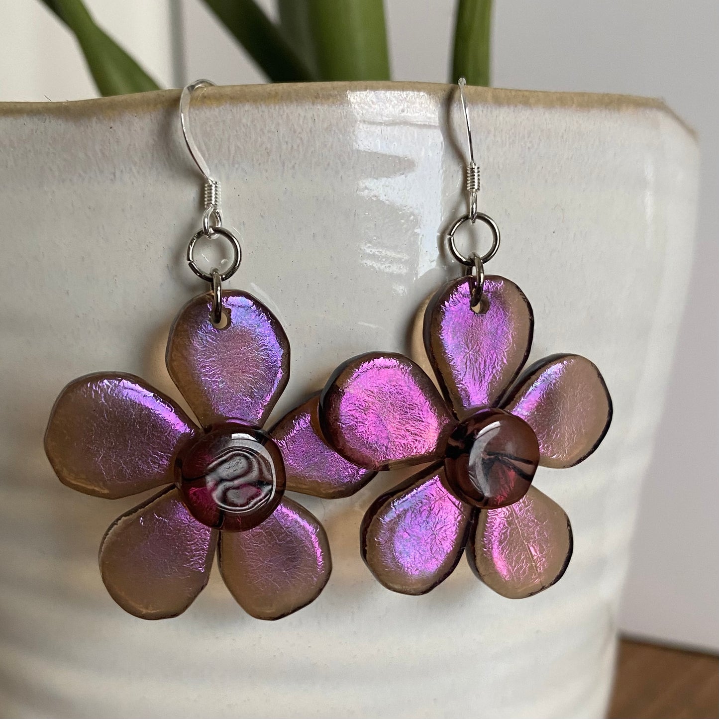 Transparent Daisy Earrings