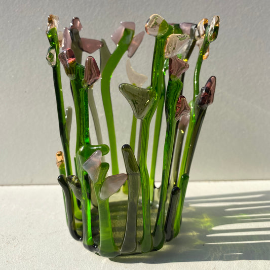 Custom Glass Candle Holder Vase