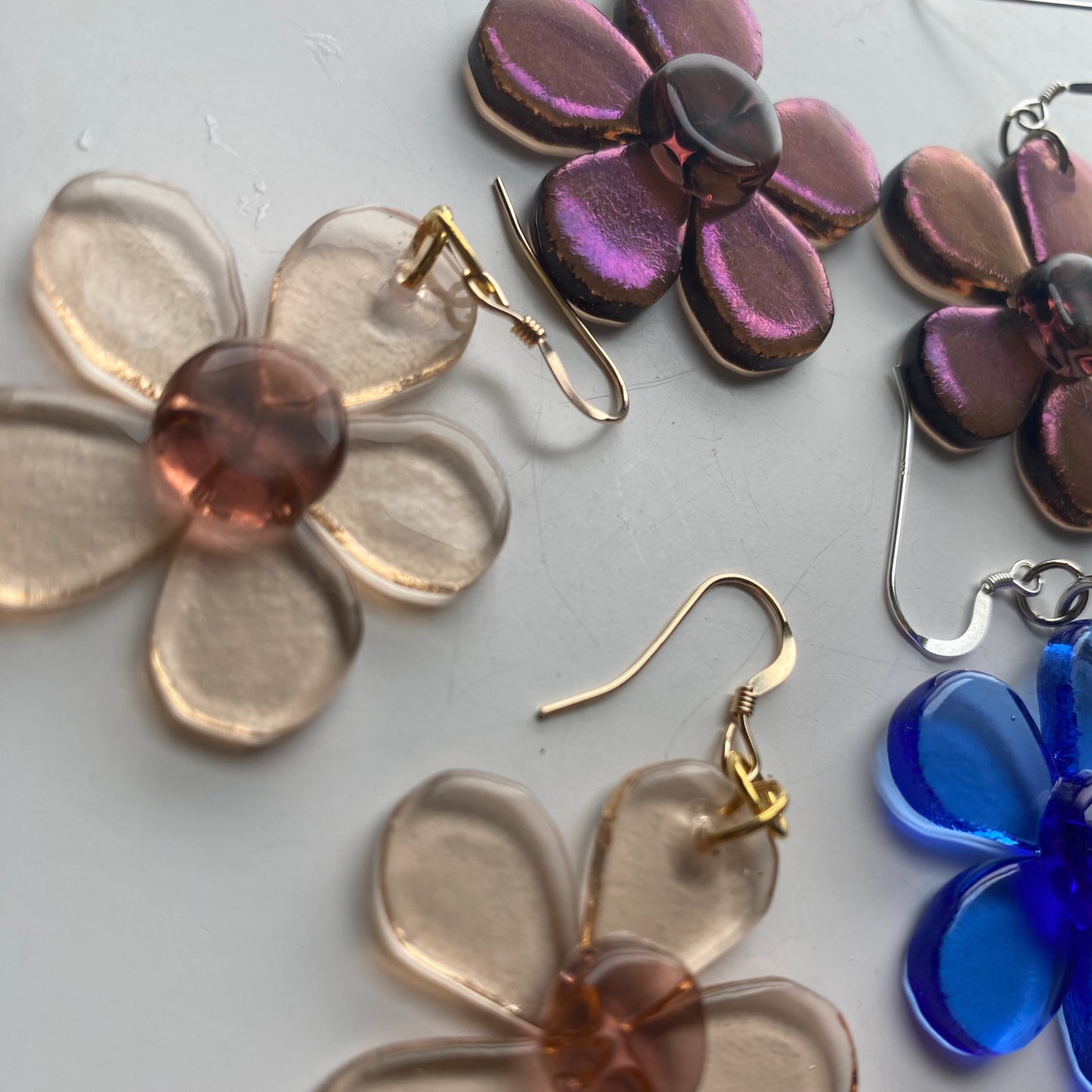 Transparent Daisy Earrings