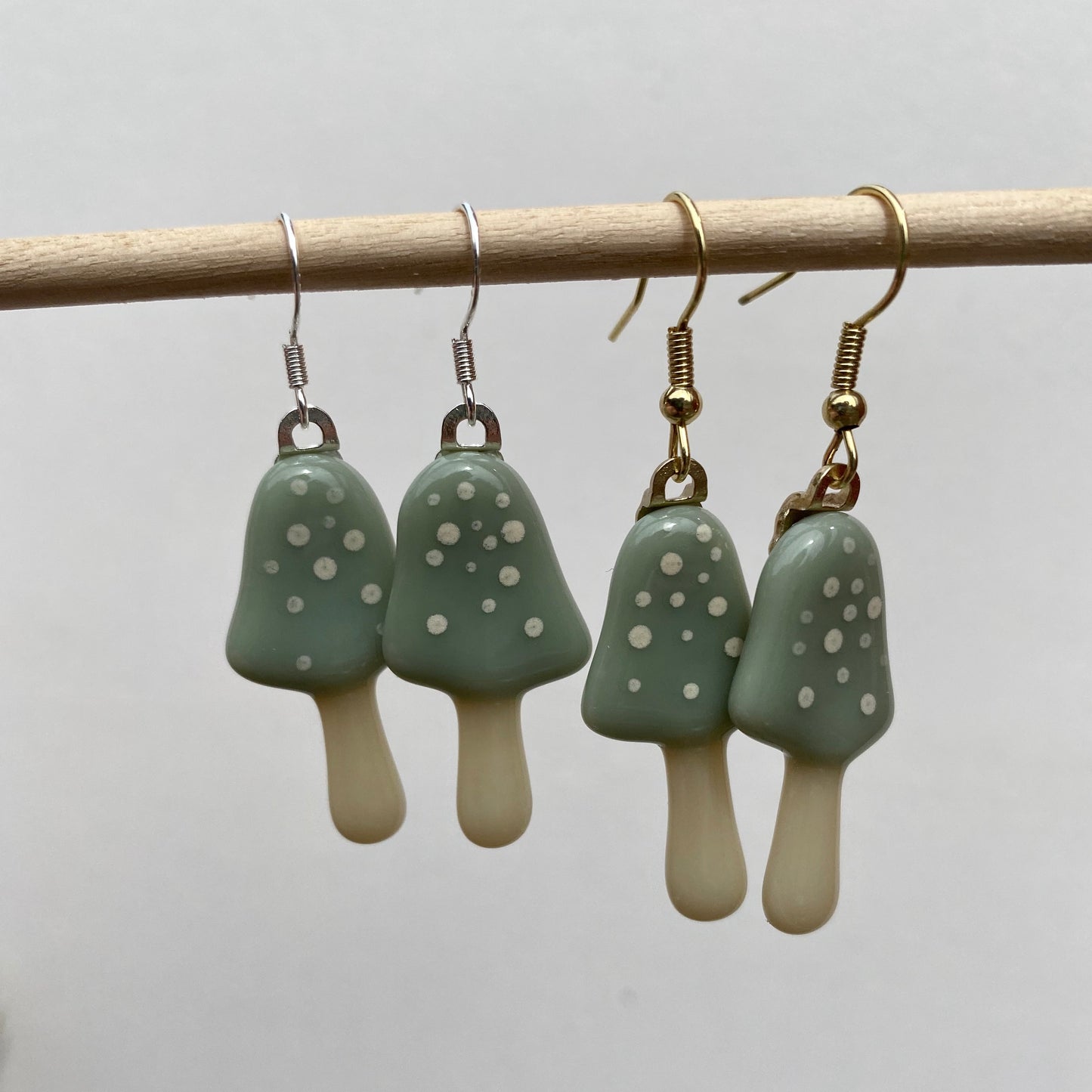 Pastel Bell Mushroom Earrings