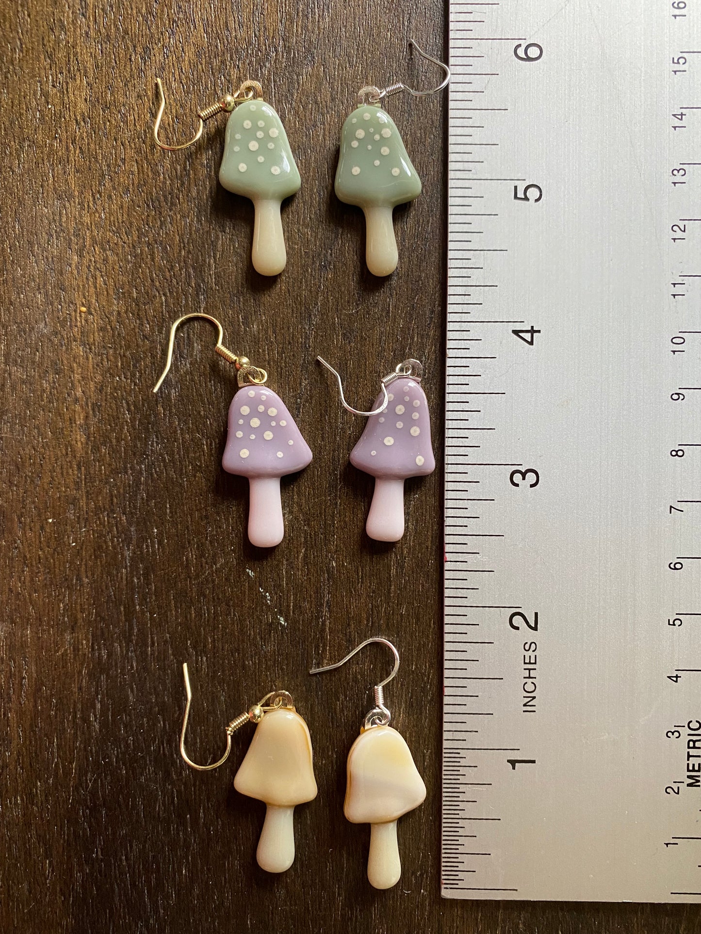 Pastel Bell Mushroom Earrings