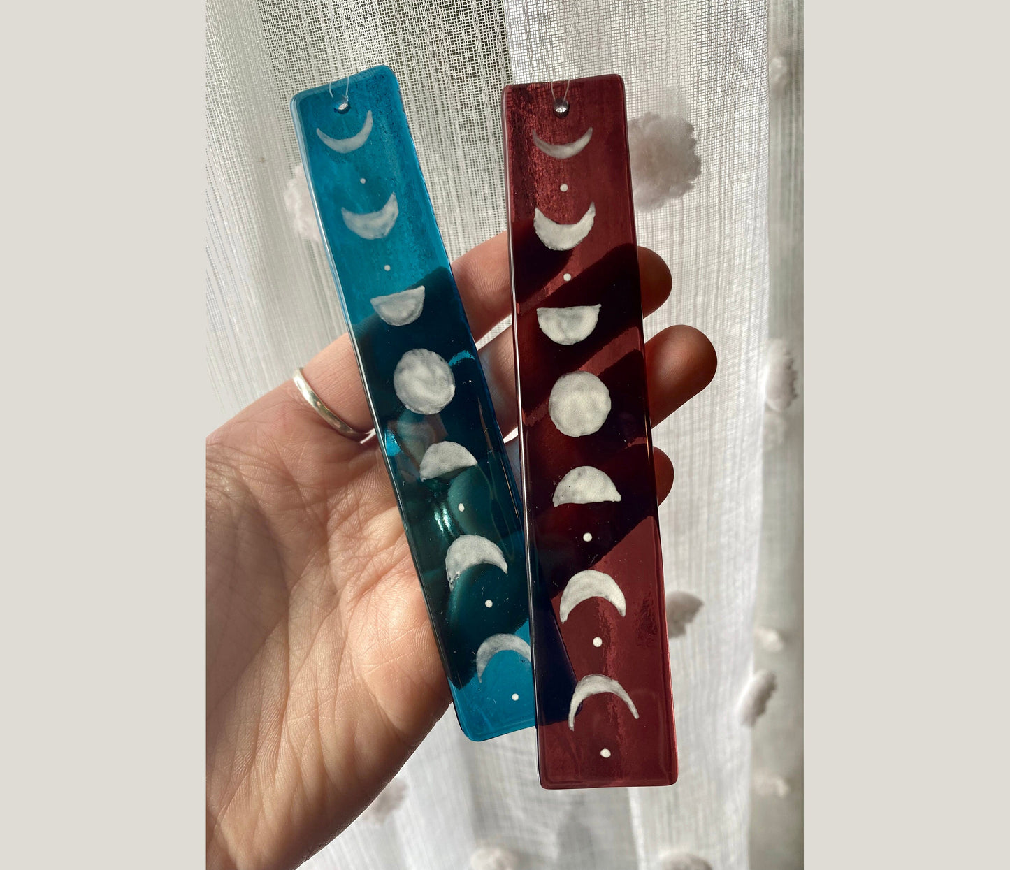 Painted Moon Phases Window Hanger