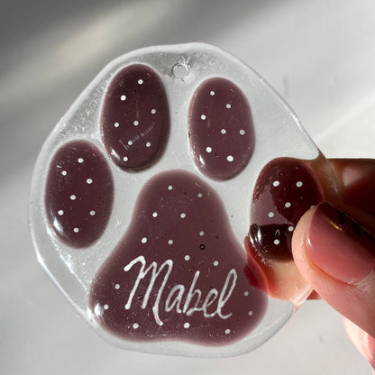 Custom Paw Print Window Hanger