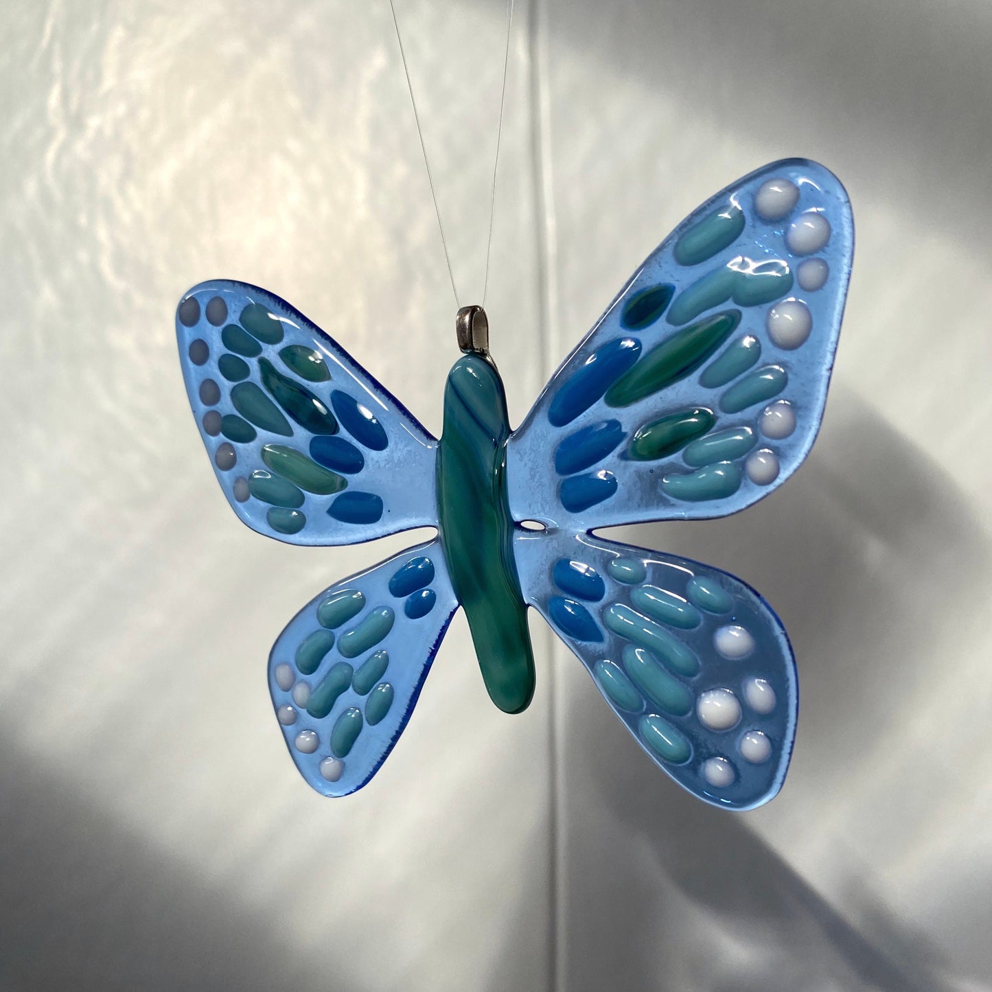 Turquoise Butterfly Window Hanger