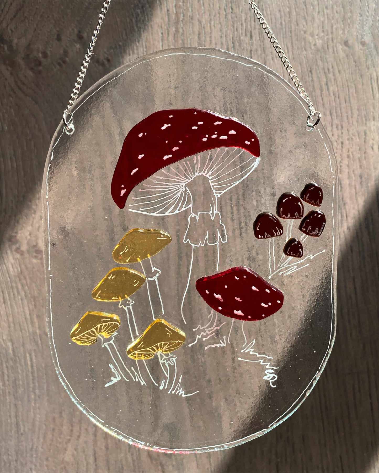 Mushroom Pill Suncatcher